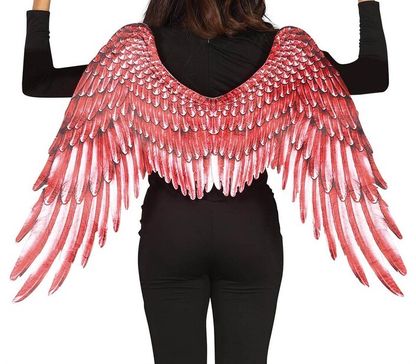 Anjelske krídla červené textilné 105x70cm