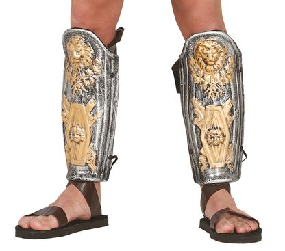 Chrániče na nohy ku kostýmu Rímskeho bojovníka