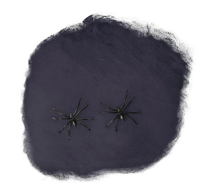 Čierná pavučina s 2 pavúkmi 60g