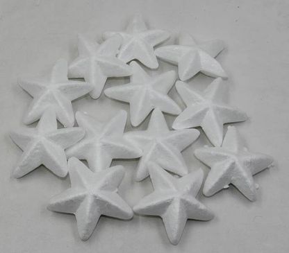 Hviezdy polystyrénové na dekorovanie 6cm 6ks