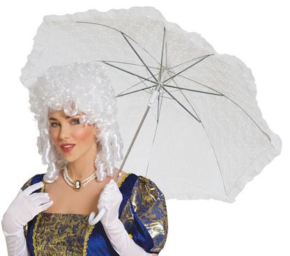 Dámsky parasol biely čipkovaný 60x70cm