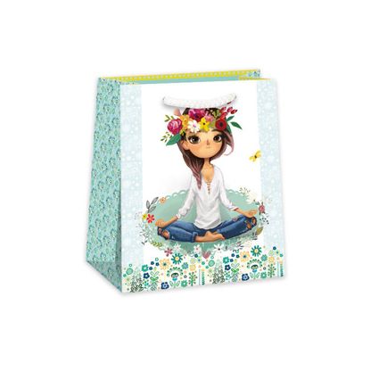 Darčeková taška Meditačné dievča 20x24cm