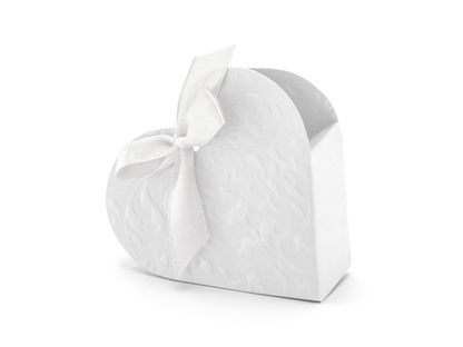 Darčekové krabičky Srdce biele 10ks