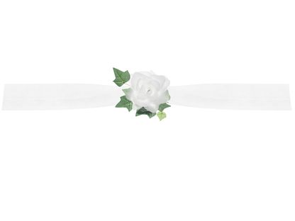 Dekorácia svadobného auta biela ruža