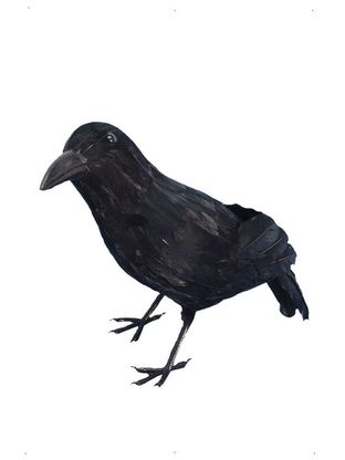 Dekoračná Čierna vrana 33cm