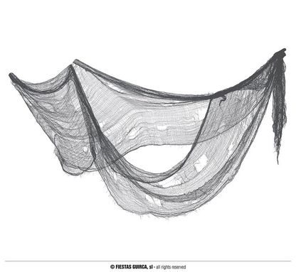Dekoračná tkanina sivá s dierami 76x228cm
