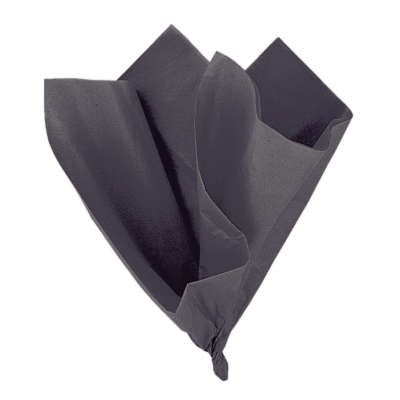 Dekoračný hodvábny papier čierny 51x66cm 10ks
