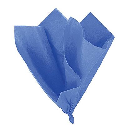 Dekoračný hodvábny papier modrý 51x66cm 10ks