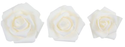 Dekoračné ružičky biele 9ks