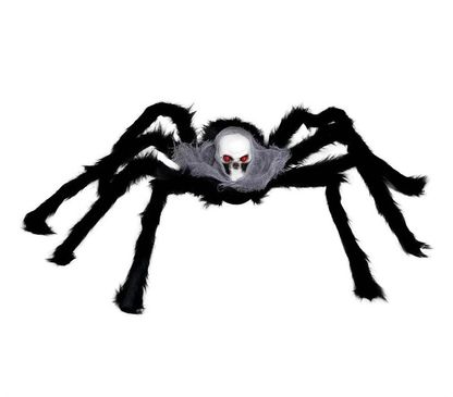 Dekoračný pavúk s lebkou 60cm