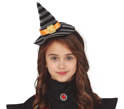 Detská čelenka čarodejnícky klobúk s trblietkami