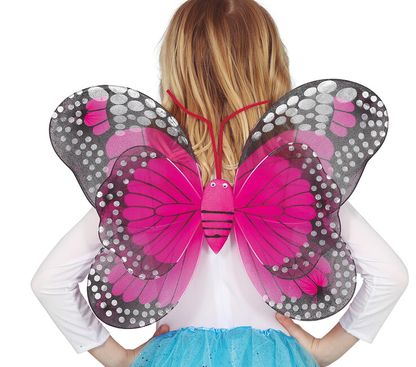 Detské krídla Motýľ ružový 50x37cm