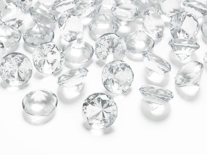Dekoračné diamanty bezfarebné 10ks