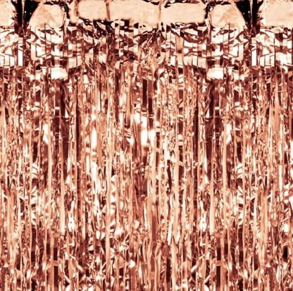 Dlhá párty opona ružovo-zlatá 100x250cm
