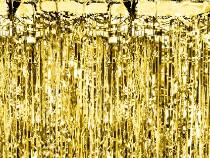 Dlhá párty opona zlatá 90x250cm