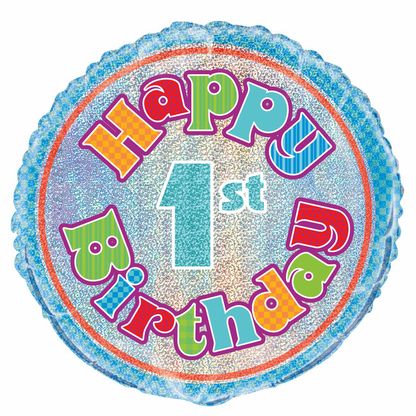 Fóliový balón 1 Happy Birthday 45cm
