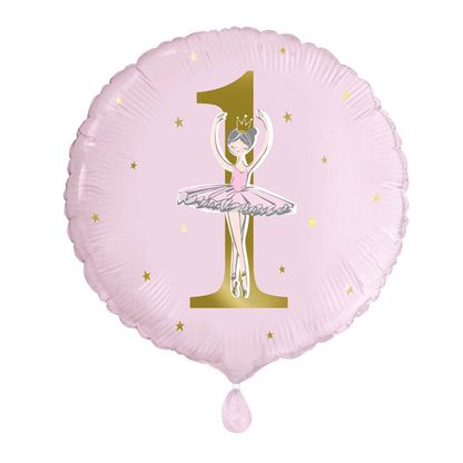 Fóliový balón 1.narodeniny dievčatko Ballerina 45cm