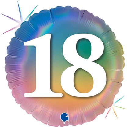 Fóliový balón 18 narodeniny dúhový 46cm