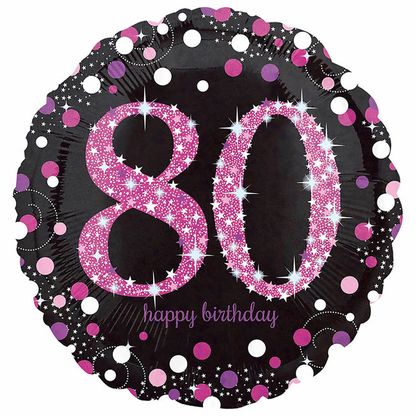 Fóliový balón 80 Pink Diamonds 43cm