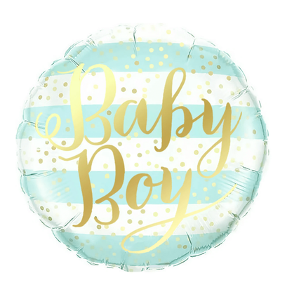 Fóliový balón Baby Boy modro-zlatý 45cm