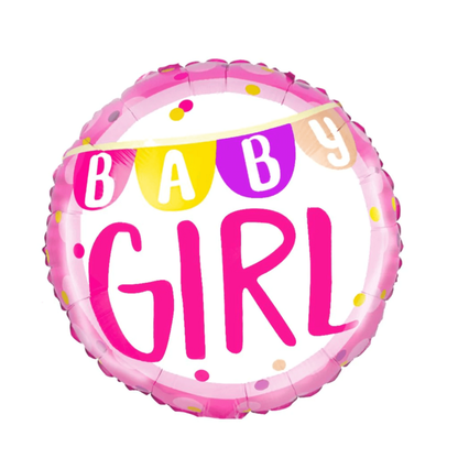 Fóliový balón Baby Girl ružový 45cm