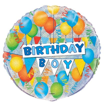 Fóliový balón Birthday Boy Prism 45cm