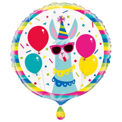 Fóliový balón Birthday Llama 45cm