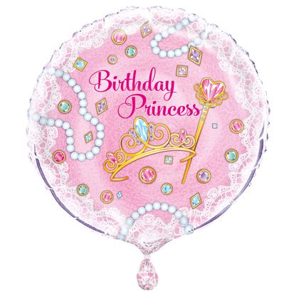 Fóliový balón Birthday Princess 45cm