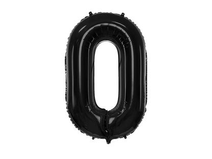 Fóliový balón Číslo 0 čierny 86cm
