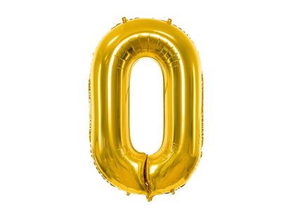 Fóliový balón Číslo 0 zlatý 86cm