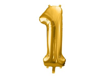 Fóliový balón Číslo 1 zlatý 86cm