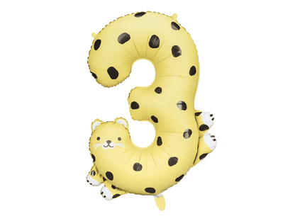 Fóliový balón číslo 3 Gepard 98cm