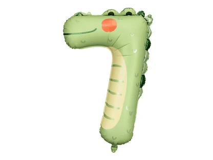 Fóliový balón číslo 7 Krokodíl 85cm