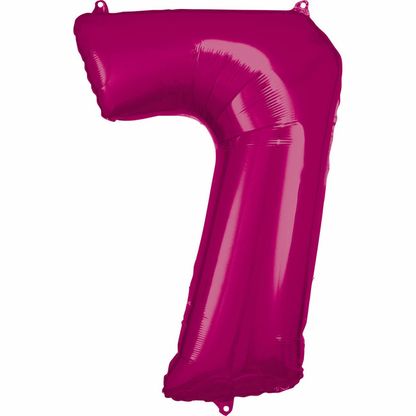 Fóliový balón číslo 7 ružový 83cm