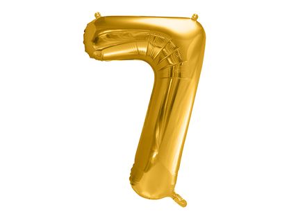 Fóliový balón Číslo 7 zlatý 86cm