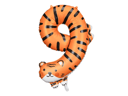 Fóliový balón číslo 9 Tiger 87cm
