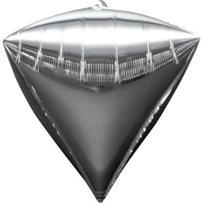 Fóliový balón diamant strieborný 40cm