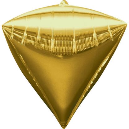 Fóliový balón diamant zlatý 40cm