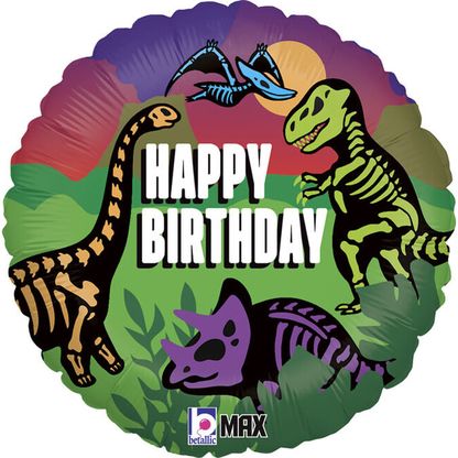 Fóliový balón Dinosauri Happy Birthday 43cm