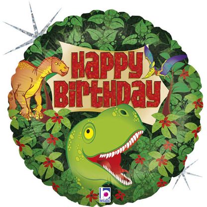 Fóliový balón Dinosaurus Happy Birthday 46cm