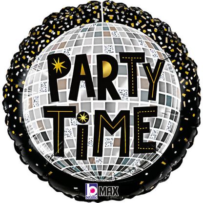 Fóliový balón Disco Party Time 45cm