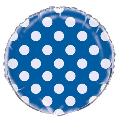 Fóliový balón bodky modré 45cm