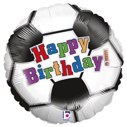 Fóliový balón Futbal Happy Birthday 45cm