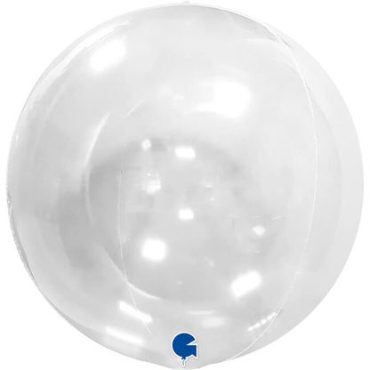 Fóliový balón guľa priesvitný číry 38cm