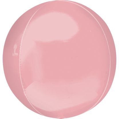 Fóliový balón guľa svetloružový 38x40cm