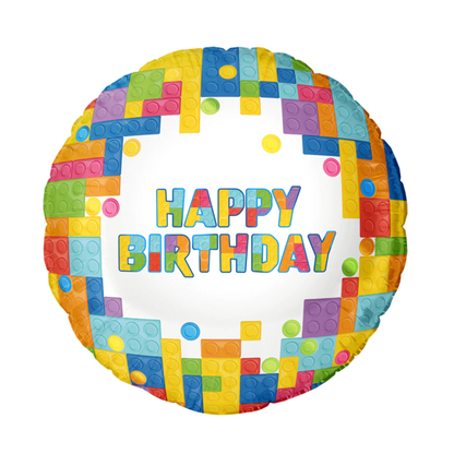 Fóliový balón Happy Birthday Lego 45cm