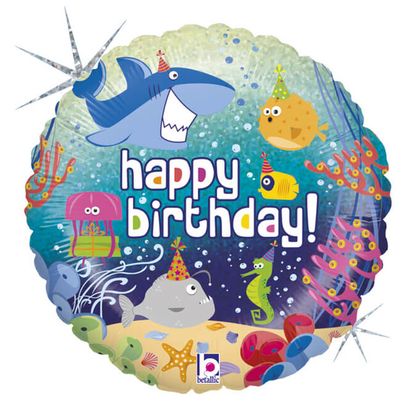 Fóliový balón Happy Birthday Pod morom 46cm