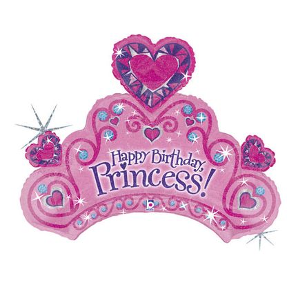 Fóliový balón Happy Birthday Princess 86cm