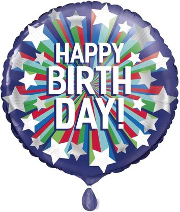 Fóliový balón Happy Birthday Superstar 45cm
