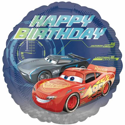 Fóliový balón Cars Happy Birthday 43cm